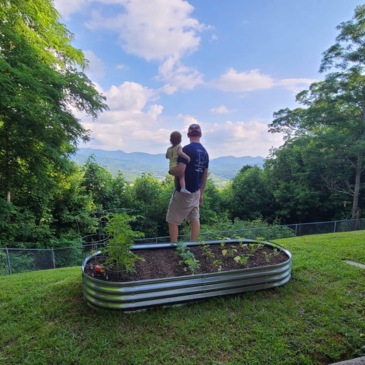 Oval Multi-specification Galvanized Sheet Garden Bed
