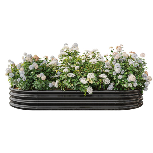 Oval Metal Elevated Garden Bed